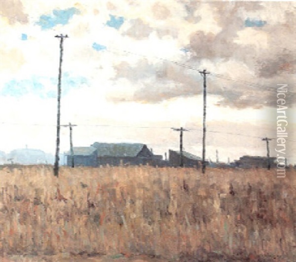 Industrial Landscape Oil Painting - Phillips Frisbee Lewis