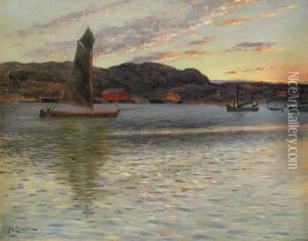 Aftonljus Over Marstrand Oil Painting - Johan Erik Ericson