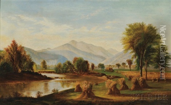 A North Conway Meadow Oil Painting - Benjamin Champney