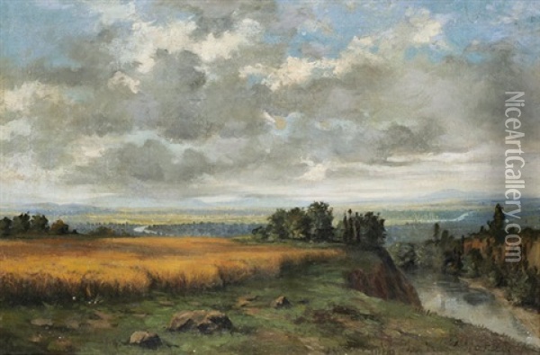 Amperlandschaft Unter Gewitterwolken Oil Painting - Otto Froelicher