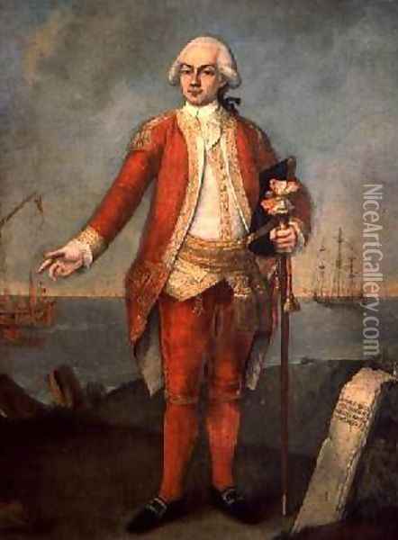 Portrait of Contarini 1787 Oil Painting - Alessandro Longhi