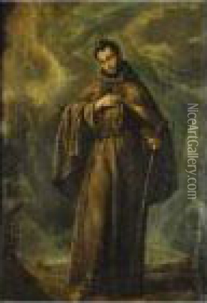 San Bernardino Oil Painting - El Greco (Domenikos Theotokopoulos)
