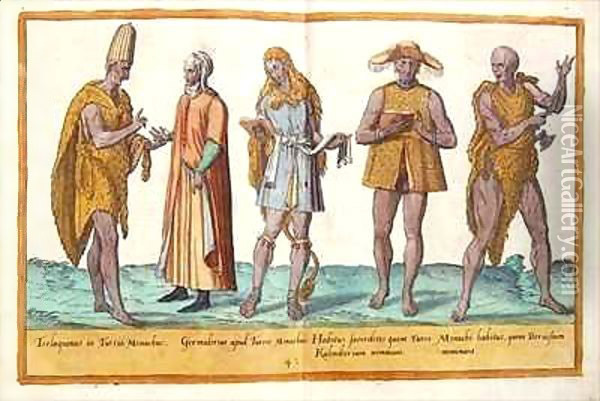 Sixteenth century costumes from 'Omnium Poene Gentium Imagines' 33 Oil Painting - Abraham de Bruyn