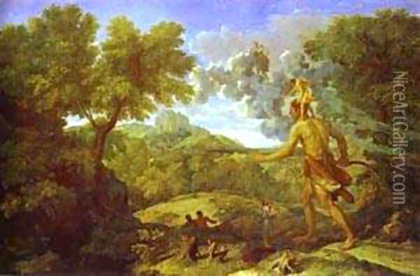 Landscape With The Blind Orion Looking For Sun 1658 Oil Painting - Nicolas Poussin