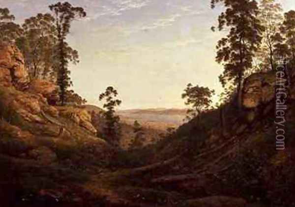 The River Derwent and Hobart Town Tasmania Oil Painting - John Glover