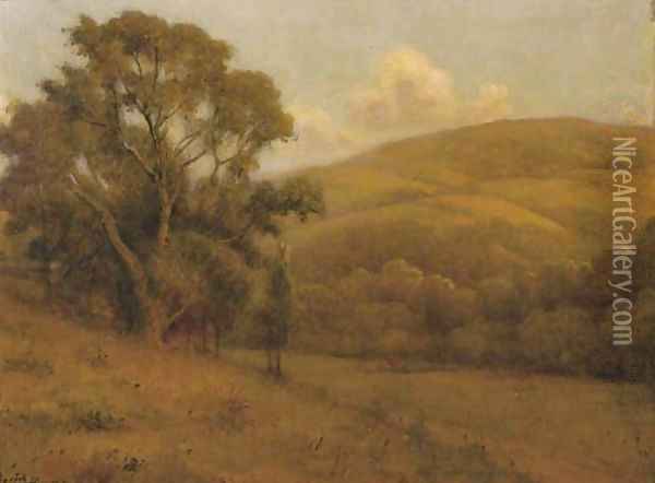 Evening Sunshine, California Oil Painting - William Barr