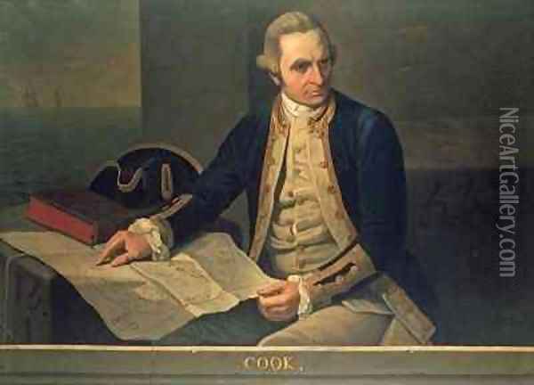 Portrait of Captain Cook Oil Painting - Dance Holland, Nathaniel