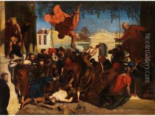 Das Wunder Des Heiligen Markus Oil Painting - Jacopo Robusti, II Tintoretto