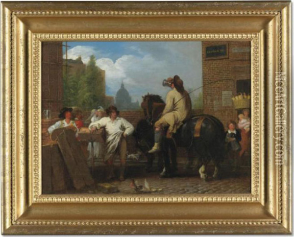 Laborers Resting Near London Oil Painting - Benjamin West