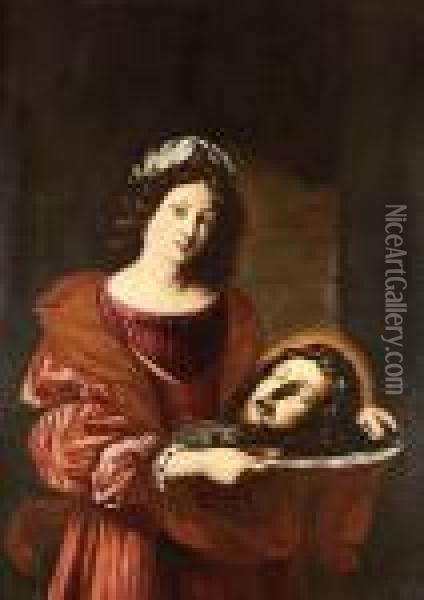Salome With The Head Of Saint John The Baptist Oil Painting - Michele Desubleo