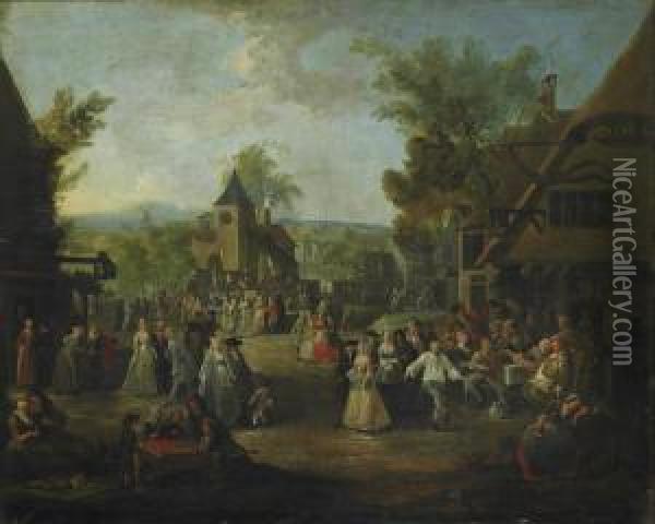 A Town Kermesse Oil Painting - Egbert Jaspersz. van, the Elder Heemskerck