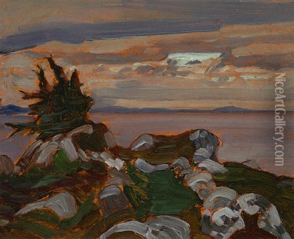 Near Petite Riviere, Nova Scotia Oil Painting - James Edward Hervey MacDonald