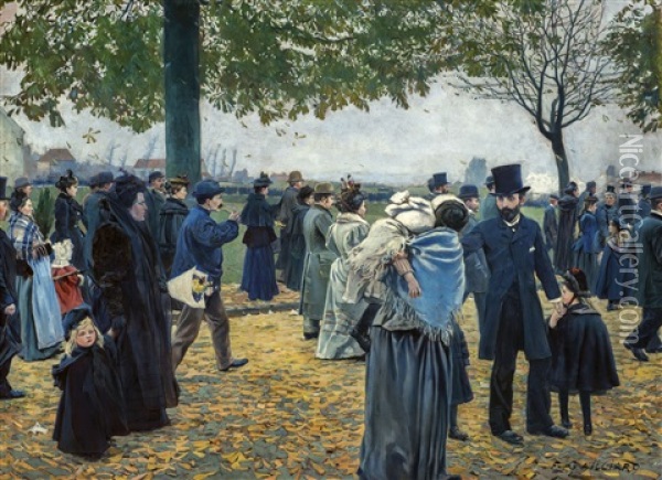 The Parade Oil Painting - Franz (Bernard) Gailliard