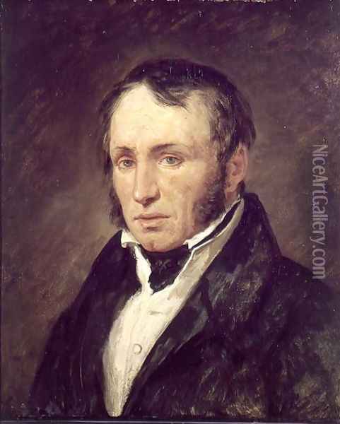Portrait of Paul Louis Courier 1772-1825 Oil Painting - Ary Scheffer
