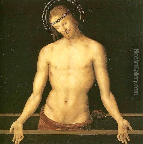 Dead Christ Oil Painting - Pietro Vannucci Perugino