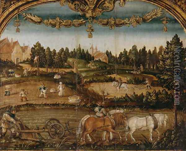 The Month of September, c.1525-26 Oil Painting - Hans Wertinger