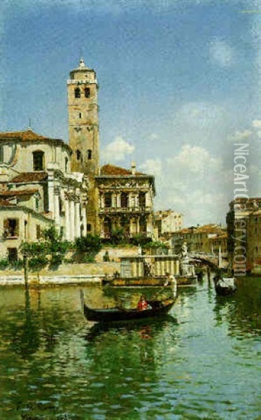 A View Of The Palazzo Labia, Venice Oil Painting - Federico del Campo