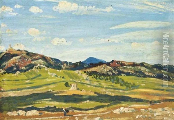 Mountainous Landscape Oil Painting - Derwent Lees