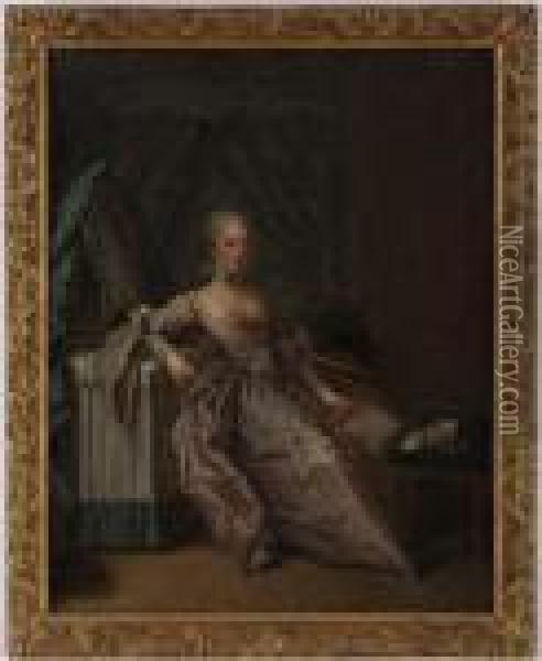 Portrait De Louise Henriette De Larochecourbon De St Elix Oil Painting - Francois Boucher