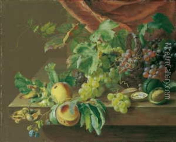 Stilleben Oil Painting - Julius Eduard Braunsdorf