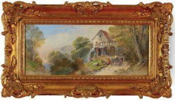 Mill Near Richmond. Oil Painting - William Cross Buchanan