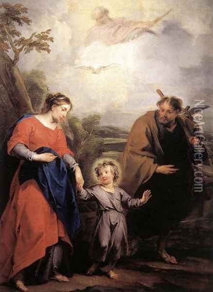 Holy Family and Trinity 1726 Oil Painting - Jacob de Wit