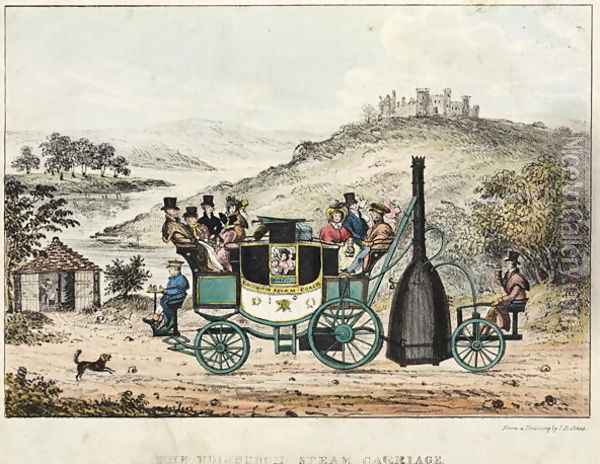 The Edinburgh Steam Carriage Oil Painting - Jones, I.D.