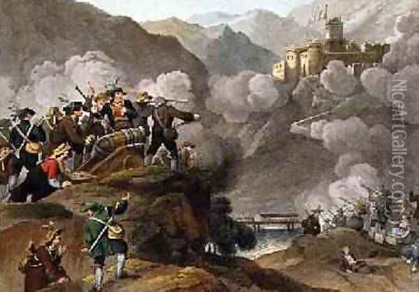 The Tirolese Patriots Storming the Fortress of Kuffstein with their Wooden Guns Oil Painting - Manskirch, Franz Joseph