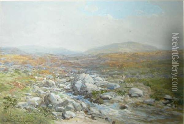 A Summer's Day Over Dartmoor Oil Painting - Charles Branwhite
