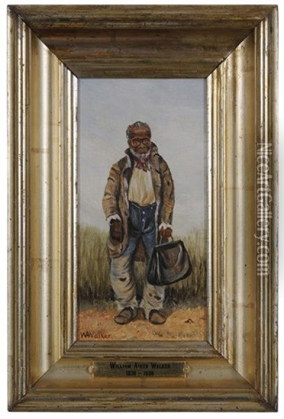 Man With Valise Oil Painting - William Aiken Walker