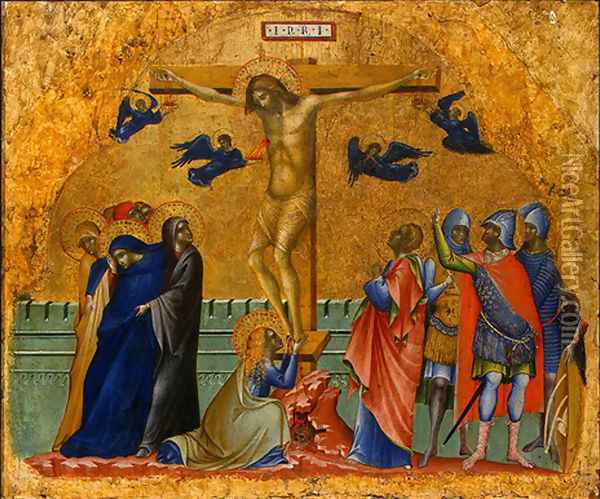 The Crucifixion c. 1340 Oil Painting - Paolo Veneziano