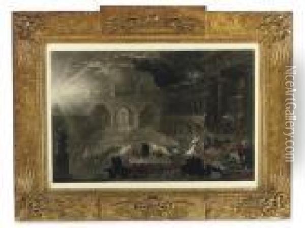Belshazzar's Feast Oil Painting - Charles Mottram