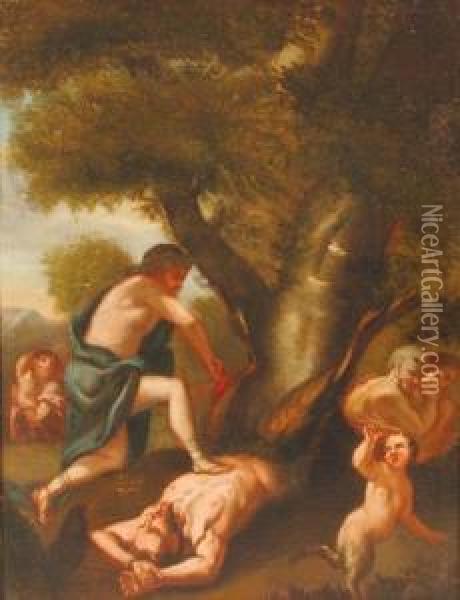 Soggetto Mitologico Oil Painting - Jacopo (Giacomo) Amigoni