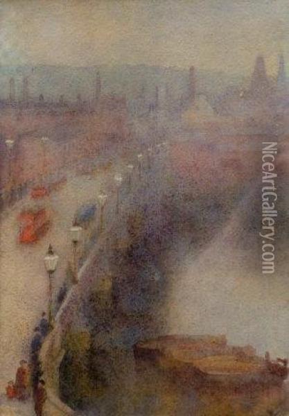 Richmond Bridge Oil Painting - Rose Barton