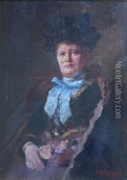 Portrait Study Oil Painting - James M. Dunlop