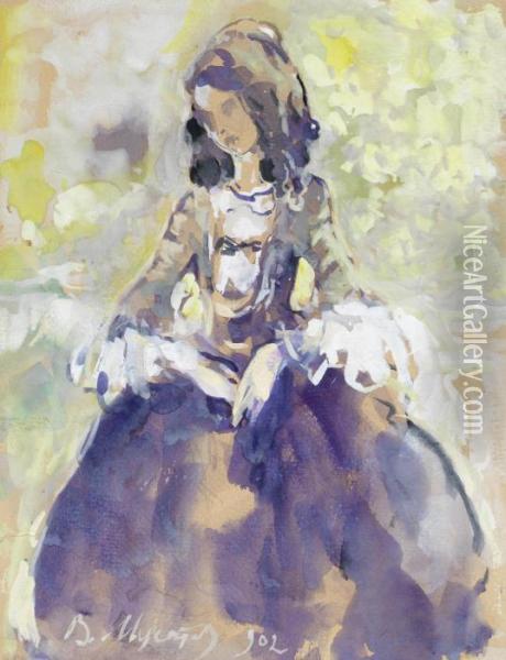 Female Figure Oil Painting - Victor Borissow-Mussatow