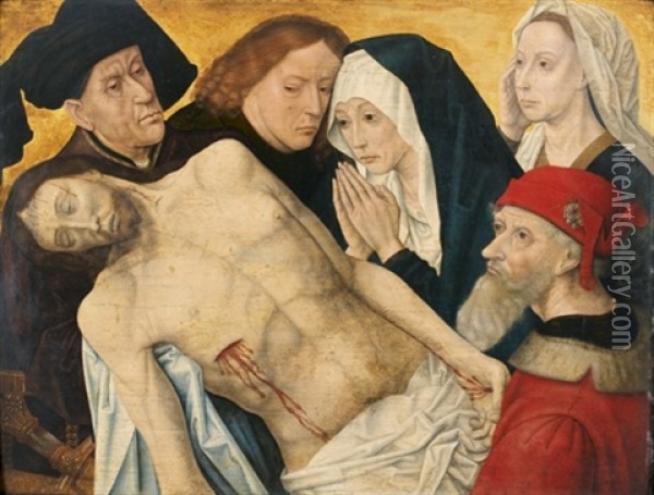 La Deploration Du Christ Oil Painting - Hugo Van Der Goes