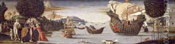 The Beloved of Enalus Sacrificed to Poseidon and Spared 1512 Oil Painting - Bernardino Fungai