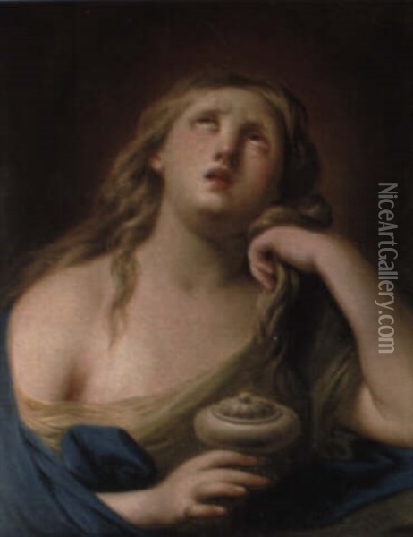 Die Busende Magdalena Oil Painting - Benedetto Gennari the Younger