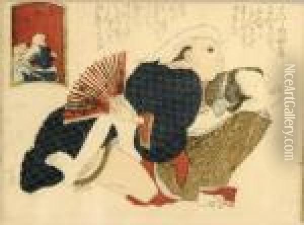 L'imitation Des Animaux Oil Painting - Utagawa Kuniyoshi