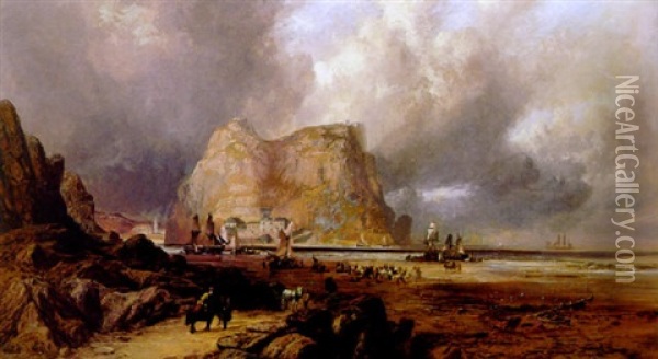 Vue Du Rocher De Gibraltar (?) Oil Painting - Clarence Henry Roe