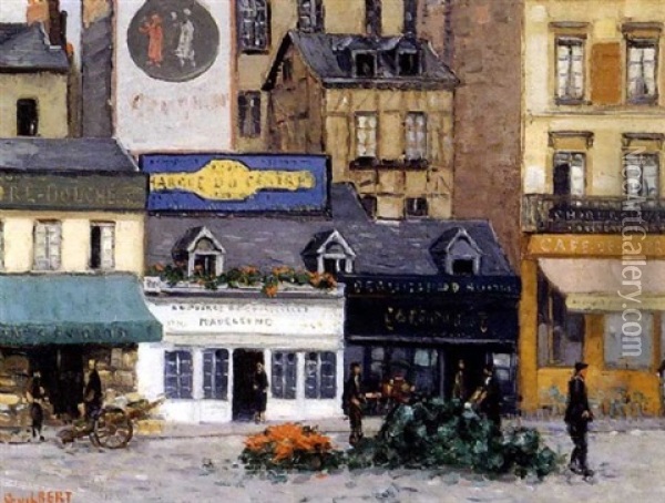 La Place Des Carmes, Jour De Marche Oil Painting - Narcisse Guilbert