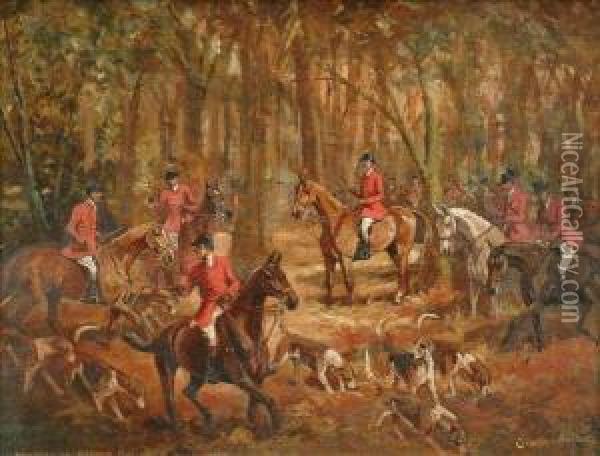 The Maynell Hunt Oil Painting - Cuthbert Bradley