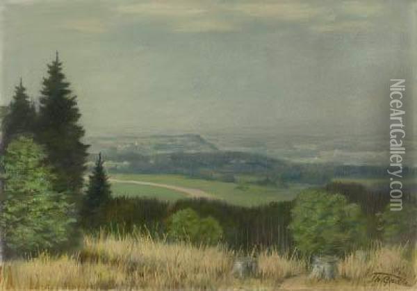 Landschaft Von Hohenpreissenberg Oil Painting - Theodor Gratz