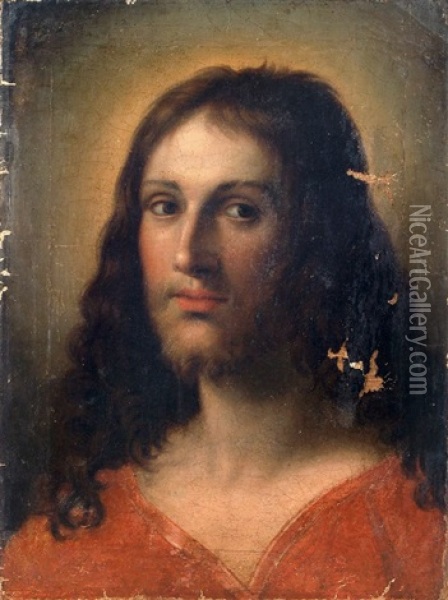 Christuskopf (after Annibale Carracci) Oil Painting - Christian Friedrich Prange