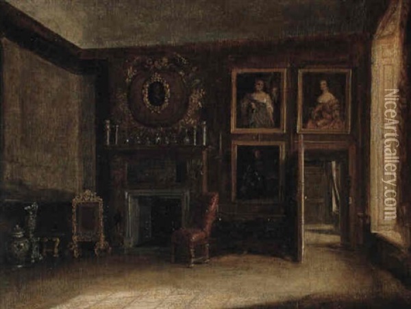 The Queen's Bedchamber, Hampton Court Palace Oil Painting - Charles Robert Leslie