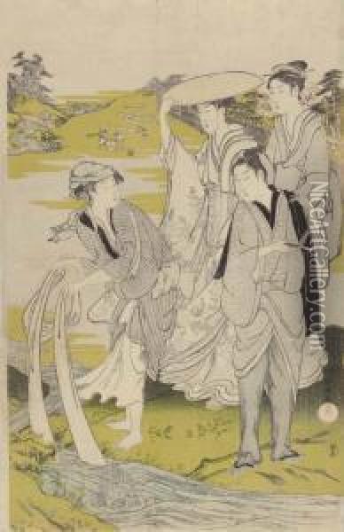Kitagawa Utamaro (1754-1806) Oil Painting - Kubo Shunman