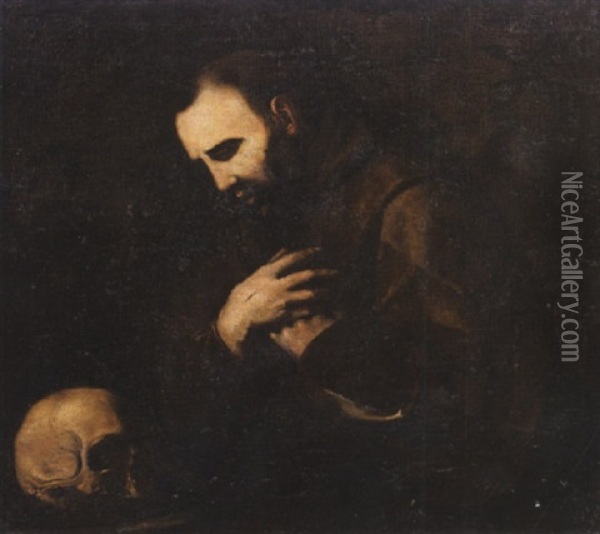 San Francesco In Meditazione Oil Painting -  Caravaggio