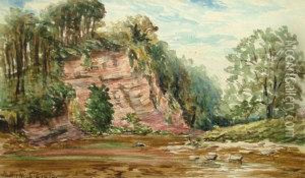 S Stay In Australia During 1886. On Return He Contributedarticles And Sketches To Castell Oil Painting - Herkis Hume Nisbet