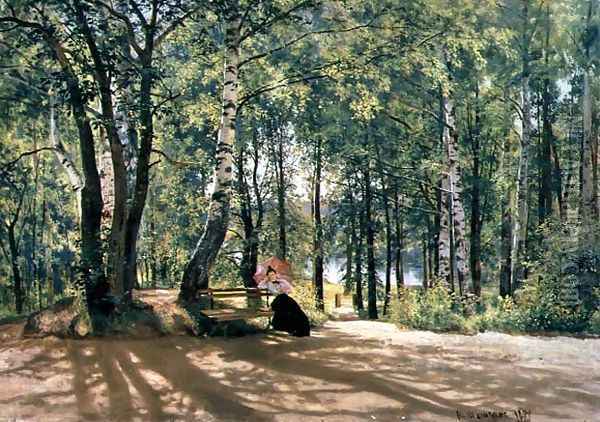 At the Summer Cottage, 1894 Oil Painting - Ivan Shishkin